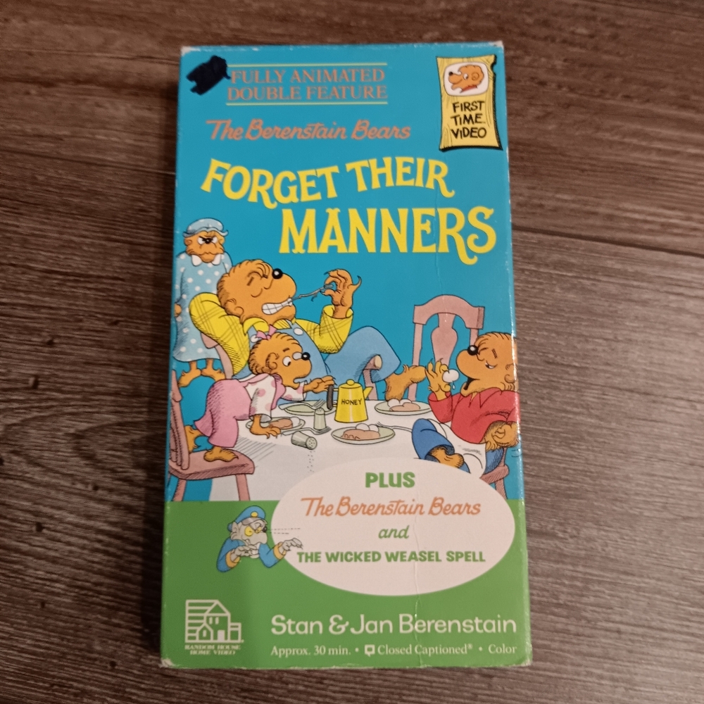 The Berenstain Bears VHS - Forget Their Manners